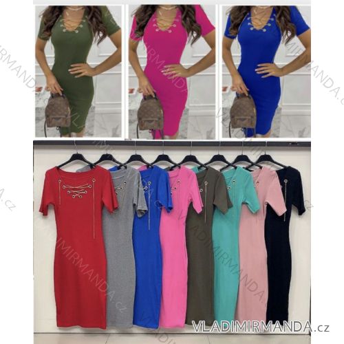 Dress with 3/4-sleeve ladies pocket (uni sl) ITALIAN Fashion IMWD20527