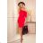249-3 CASSIE - dress with short sleeves - red