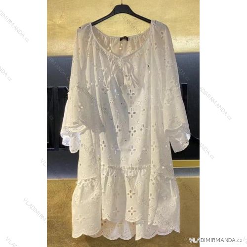 Šaty letní dlouhý rukáv dámské (S/M ONE SIZE) ITALSKÁ MÓDA IMM211588