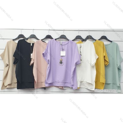 T-Shirt elegante Langarm Frauen (S / M ONE SIZE) ITALIENISCHE MODE IMWK21008