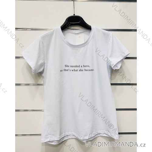 Tričko krátky rukáv dámske (S / M ONE SIZE) TALIANSKÁ MÓDA IMWK21309