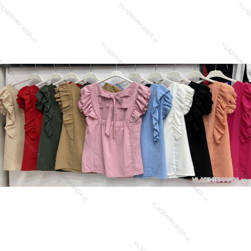 T-Shirt elegante Langarm Frauen (S / M ONE SIZE) ITALIENISCHE MODE IMWK21008
