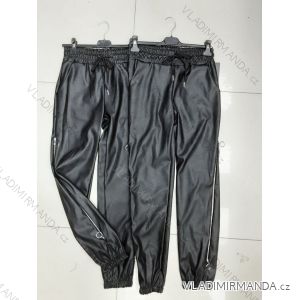 Kalhoty koženkové dlouhé dámské (S-XL) ITALSKÁ MÓDA IMWD212070