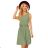 296-6 VICTORIA Trapezoidal dress - olive color