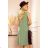 296-6 VICTORIA Trapezoidal dress - olive color