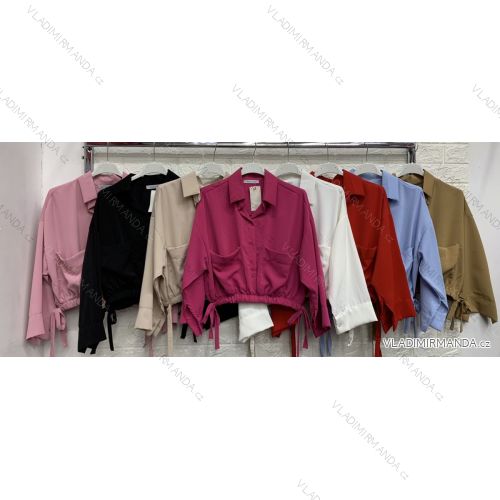 Košile elegantní dlouhý rukáv dámská (S/M ONE SIZE) ITALSKÁ MÓDA IMWD212177
