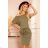 139-8 Sports dress with short sleeves - olive colour