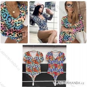 Body dlhý rukáv leopard dámske (S / M ONE SIZE) TALIANSKÁ MÓDA IMWD212280