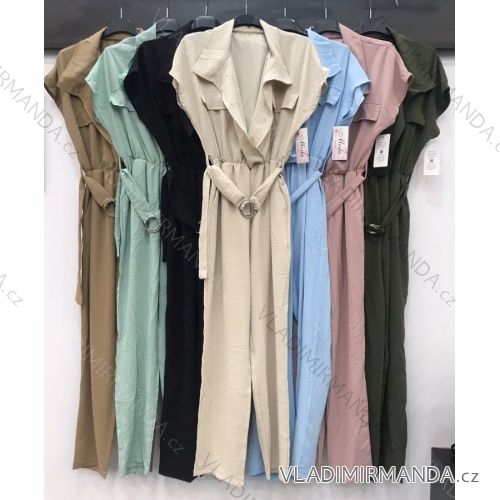 Overal dlouhý elegantní krátký rukáv dámský (S/M ONE SIZE) ITALSKÁ MÓDA IMWD212290