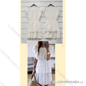 Šaty krajkové bavlněné bez rukávů dámské (S/M ONE SIZE) ITALSKÁ MÓDA IMWD212332