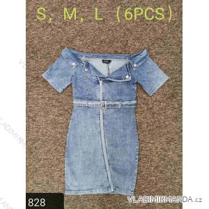 Šaty riflové krátký rukáv dámské (S-L) G-SMACK IM921828