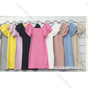 Šaty letní krátký rukáv dámské (S/M ONE SIZE) ITALSKÁ MÓDA IMWD212486