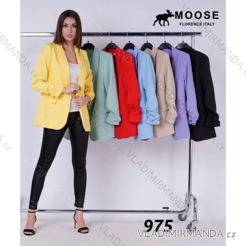 Sako elegantní dlouhý rukáv dámské (S/M ONE SIZE) ITALSKÁ MÓDA IMR21975