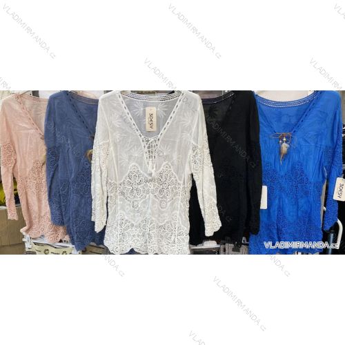 Tunika dlouhý rukáv dámská (S/M ONE SIZE) ITALSKÁ MÓDA IMWD212549