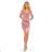345-1 NAOMI draped velor dress with a neckline - dirty pink