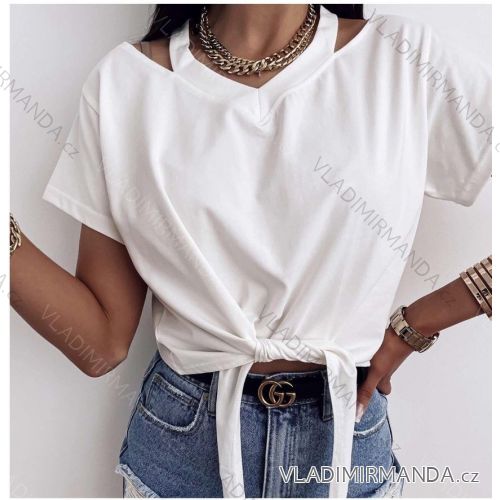 Tričko krátky rukáv dámske (S / M ONE SIZE) TALIANSKÁ MÓDA IMWG21094