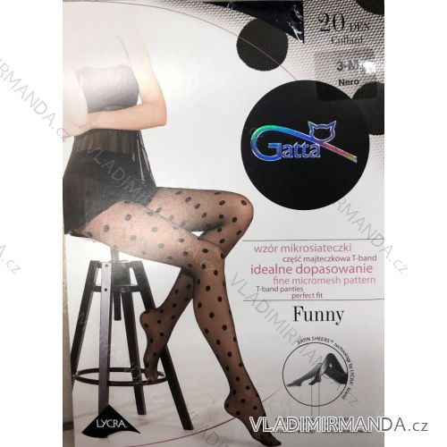 Punčocháče dámské 20DEN (S,M,L) DPP GATTA GATT22FUNNY Černá 4