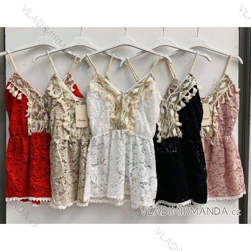 Tílko letní krajkové dámské (S/M ONE SIZE) ITALSKÁ MÓDA IMWD212655