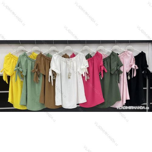 Tunika carmen cez ramená krátky rukáv dámska (S / M ONE SIZE) TALIANSKÁ MÓDA IMWD212661