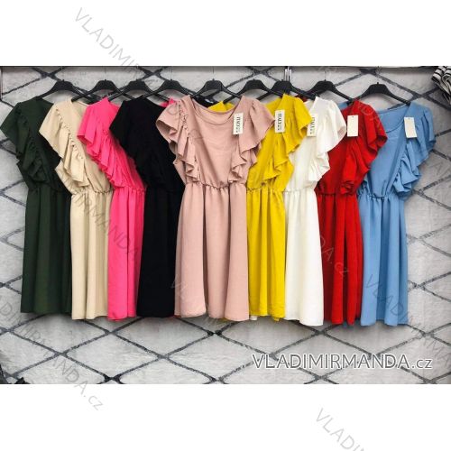 Kleid mit 3/4 Ärmeltasche für Damen (uni sl) ITALIAN Fashion IMWD20527