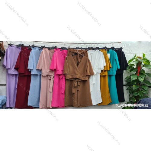Kleid mit Knöpfen und geknöpften Damen (uni s-m) ITALIAN FASHION IM2203948