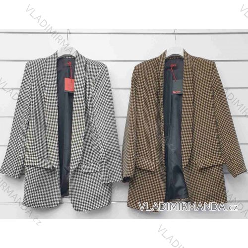 Sako elegantní dlouhý rukáv dámské (S/M ONE SIZE) ITALSKÁ MÓDA IMWA21274