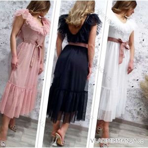 Šaty elegantní bez rukávů dlouhé dámské (S/M ONE SIZE) ITALSKÁ MÓDA IMWD213059