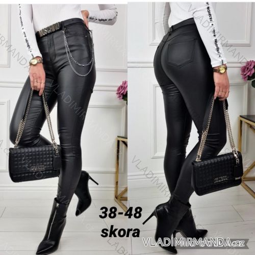 Kalhoty koženkové dámské nadrozměrné (38-48) JEANS JAW2130088