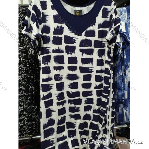 Šaty krátký rukáv dámské nadrozměrné (L-3XL) ERBOSSI PME21006