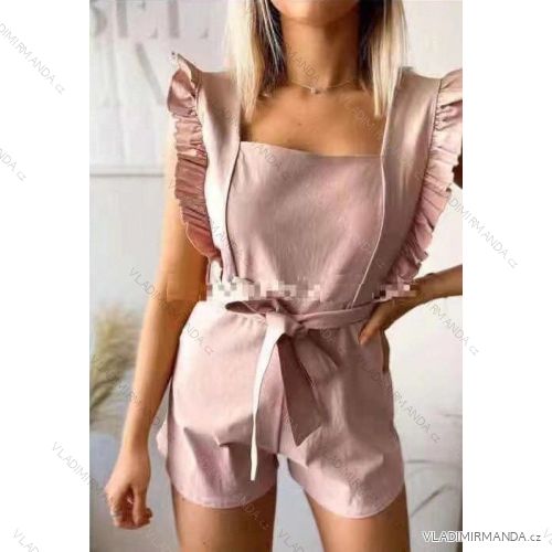 Overal krátký letní bez rukávu s páskem dámský (S/M ONE SIZE) ITALSKÁ MÓDA IMWD213211