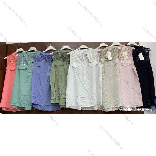Blúzka / Košele bez rukávov dámska (S / M ONE SIZE) TALIANSKÁ MÓDA IMWD213263