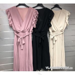 Šaty letní šifonové bez rukávů dámské (S/M ONE SIZE) ITALSKÁ MÓDA IMWD213392