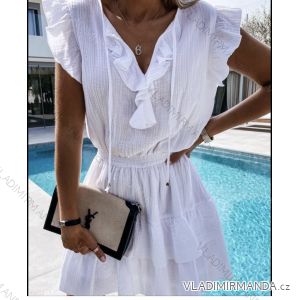 Šaty letní bavlněné bez rukávů dámské (S/M ONE SIZE) ITALSKÁ MÓDA IMWD213397