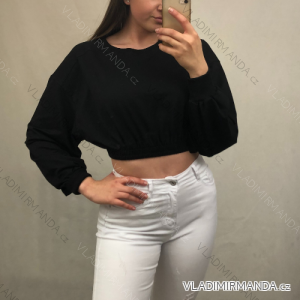 Mikina krátká dlouhý rukáv (S/M ONE SIZE) ITALSKÁ MÓDA IMM212683