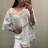 Shirt blouse short 3/4 sleeve lace ladies (UNI SL) ITALIAN FASHION IM13014