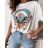 Tričko krátký rukáv dámské oversize (S/M/L ONE SIZE) ITALSKÁ MÓDA IMWD213420