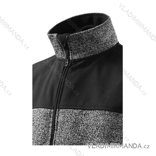 Casual softshell jacket mens knit gray 2XL ADR-5508017
