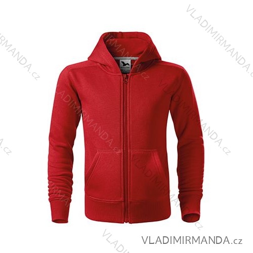 Trendy Zipper hoodie kids red 134 cm / 8 years ADR-4120710

