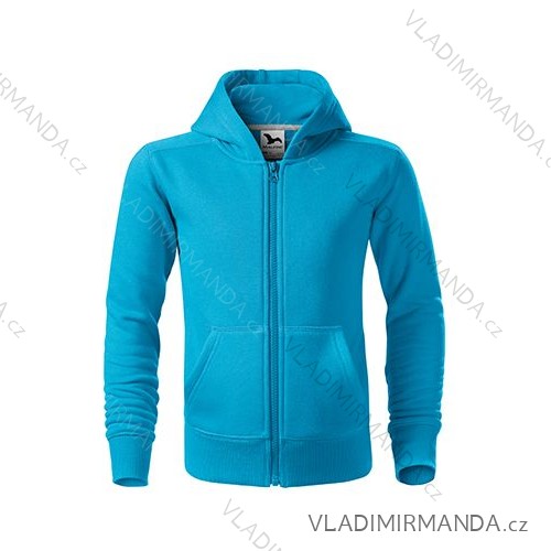 Trendy Zipper Hoodie Kids türkis 134 cm / 8 Jahre ADR-4124410