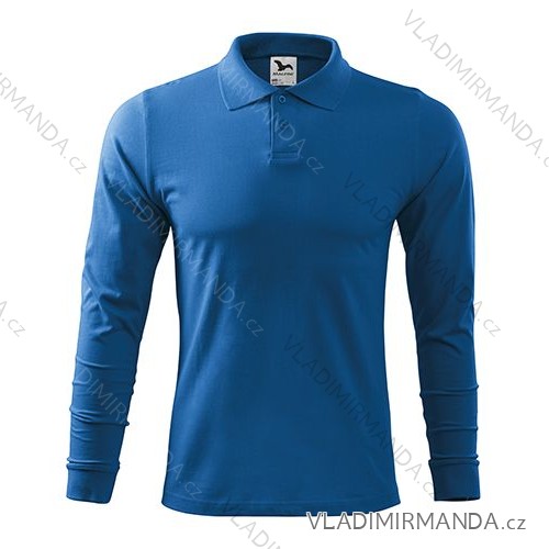 Single J. LS polokošele pánska azúrovo modrá 2XL ADR-2111417