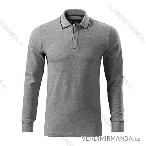 Contrast Stripe LS polokošele pánska tmavo sivý melír S ADR-2581213