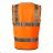 HV Bright Safety Vest Unisex Reflective Orange M ADR-9V39814
