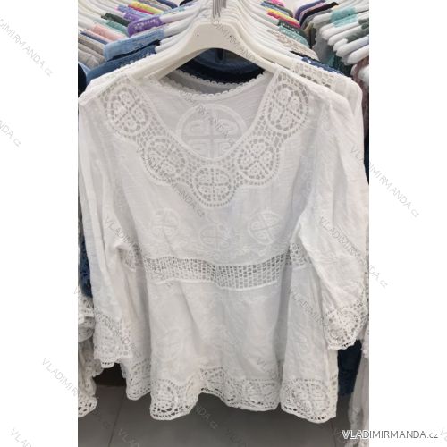 Hemdbluse 3/4 Ärmel (UNI XL-3XL) ITALIENISCHE MODA IM420486