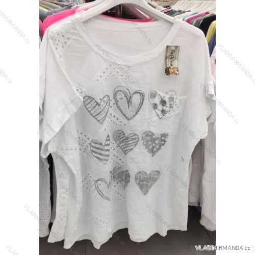 Hemdbluse 3/4 Ärmel (UNI XL-3XL) ITALIENISCHE MODA IM420486