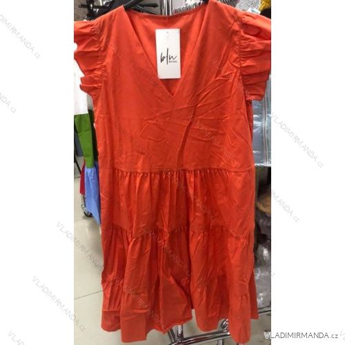 Šaty letní bez rukávů dámské (S/M ONE SIZE) ITALSKÁ MÓDA IMM21666