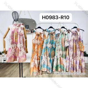 Šaty krátké letní na ramínka dámské (S/M ONE SIZE) ITALSKÁ MÓDA IMM21H0983-R10