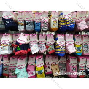 Ponožky slabé dětské kojenecké dívčí a chlapecké (10-13, 14-16, 17-19) POLSKÁ MODA DPP21134