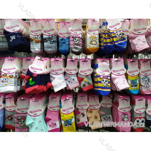 Ponožky slabé dětské kojenecké dívčí a chlapecké (10-13, 14-16, 17-19) POLSKÁ MODA DPP21134