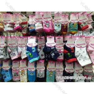 Ponožky slabé dětské kojenecké dívčí a chlapecké (10-13, 14-16, 17-19) POLSKÁ MODA DPP21137
