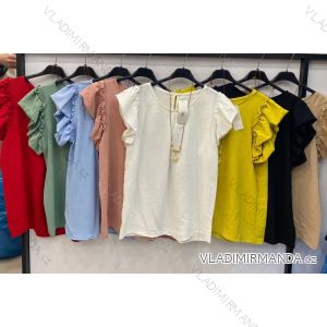 Halenka s přívěškem krátký rukáv dámská (S/M ONE SIZE) ITALSKÁ MÓDA IMWD213607